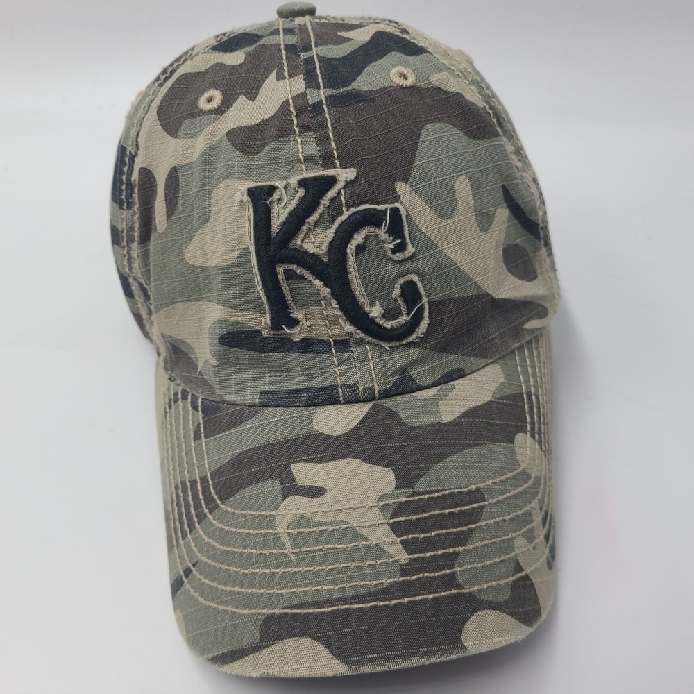 Kansas City Royals Hat Fitted M 47 Brand Franchise Camo Beige Green MLB Baseball